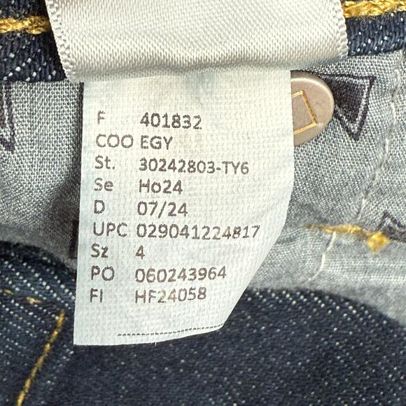 Crown & Ivy Jeans SZ 4 Jaden Wash High Rise Flare Gold Hem Denim NWT Cotton - Picture 10 of 13